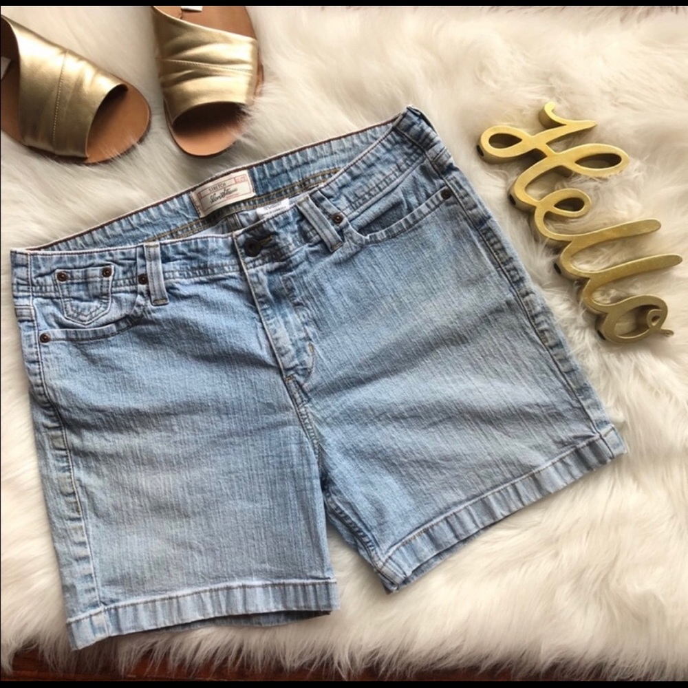 Levi Strauss Signature Stretch Shorts Light Wash
